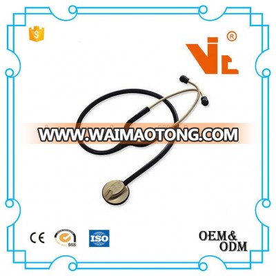 V-ST305 Gold plated single head stainless steel medical cardiology stethoscope price